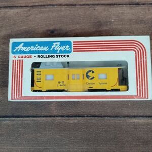 American Flyer Chessie System Caboose S Gauge Yellow Excellent B&O C-9400 4-9400